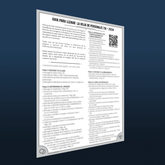 Guia para llenar la Hoja de Personaje | 5e - 2024